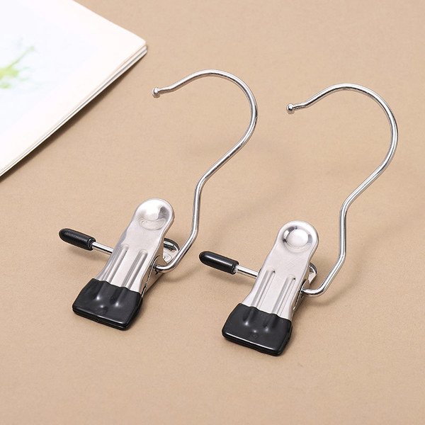20 PCS Anti-rust Clip Space-saving Clothespin Hat Pants Storage Hanging Travel Hook - Image 2